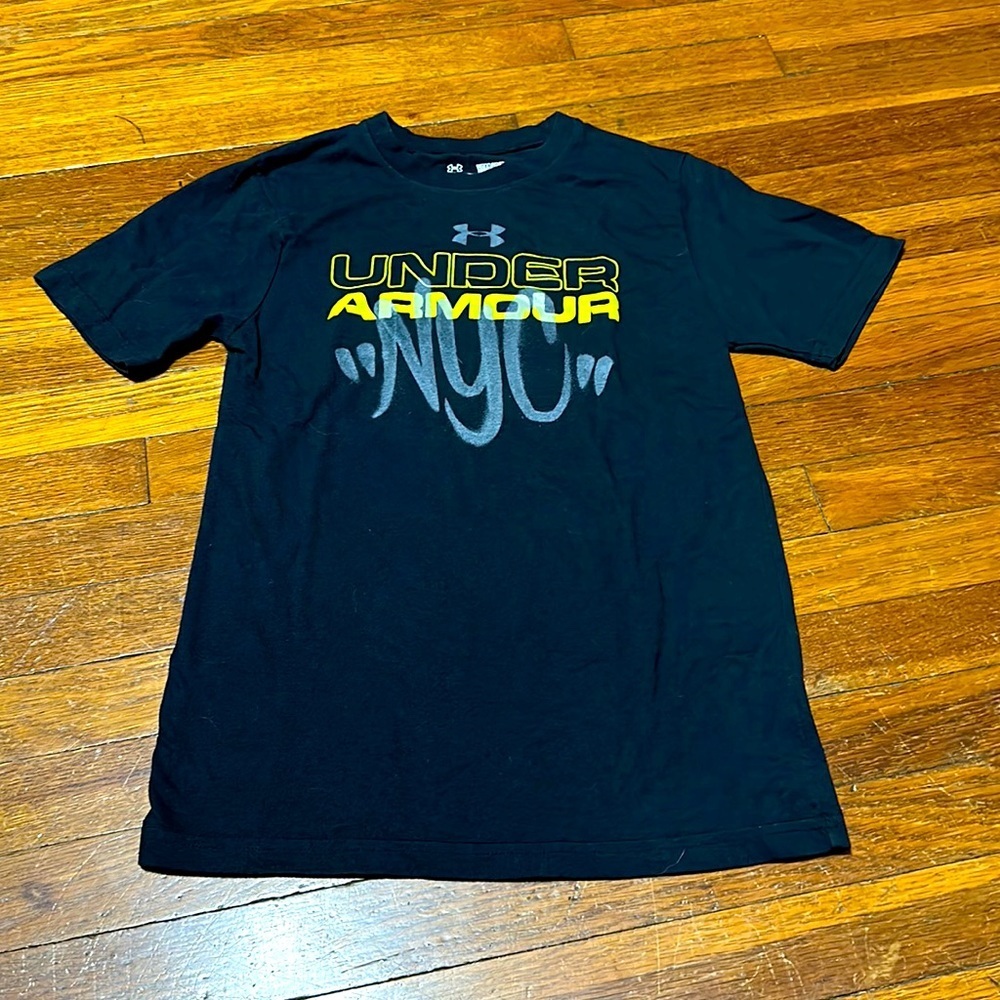 Under Armour Boys Heat Gear Logo Tee, Size Small